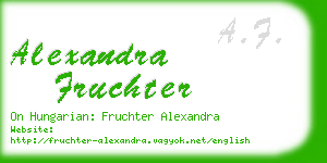alexandra fruchter business card